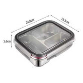23120196 - 3 Partition Stainless Steel Container - Silver